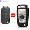 Jingyuqin Modified 3B Car Flip Key Shell Case Fob For VW Passat Polo Golf Touran Bora Ibiza Leon Octavia Fabia