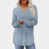 Women's Fashion Loose-Fit Long-Sleeved Knitted T-Shirt In Solid Colour Top