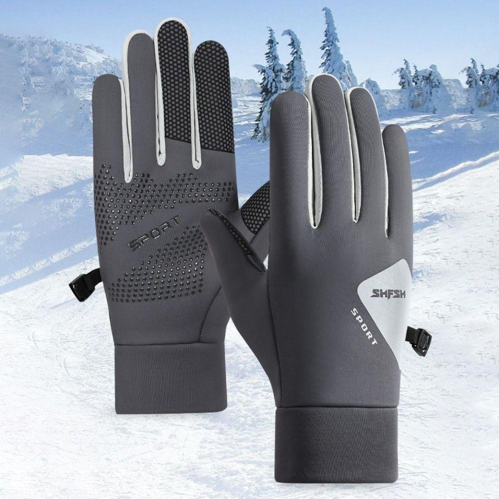 Waterproof Winter Cycling Gloves Anti-Slip Riding Protective Mittens Cold-proof Gloves  Running