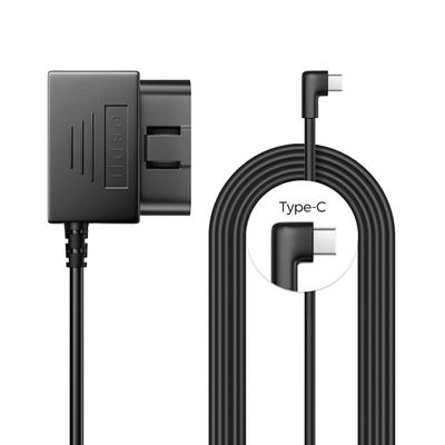 Комплект проводов OBD для DVR Type C, порт, поддержка режима парковки, 24 часа, комплект проводов для автомобильной видеорегистратора