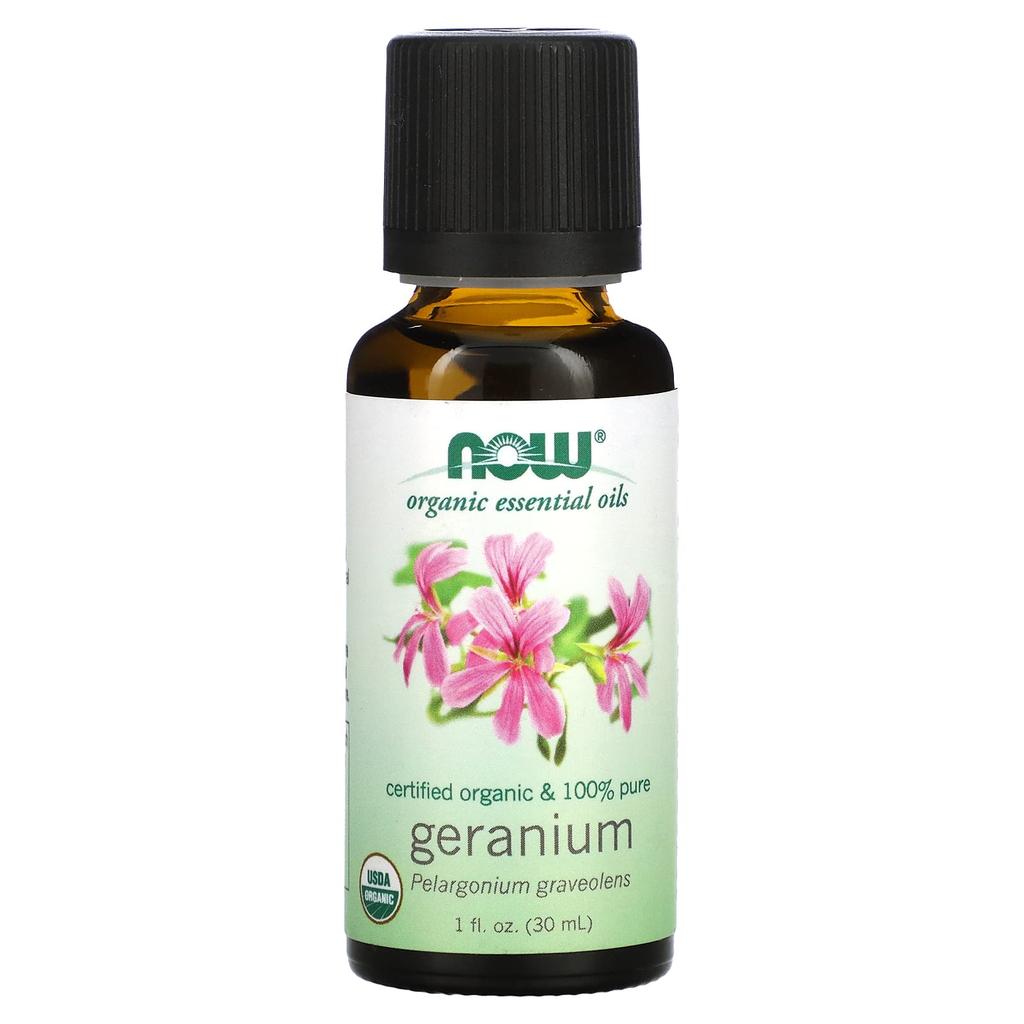 Now Foods Organic Essential Oils, Geranium, 1 Fl Oz (30 Ml)