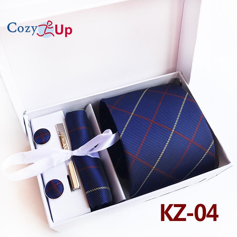 Cozy Up Набор из 6 предметов, мужские галстуки с узором пейсли, включая галстук, квадратный шарф, манжеты, зажим для галстука, подарочная коробка