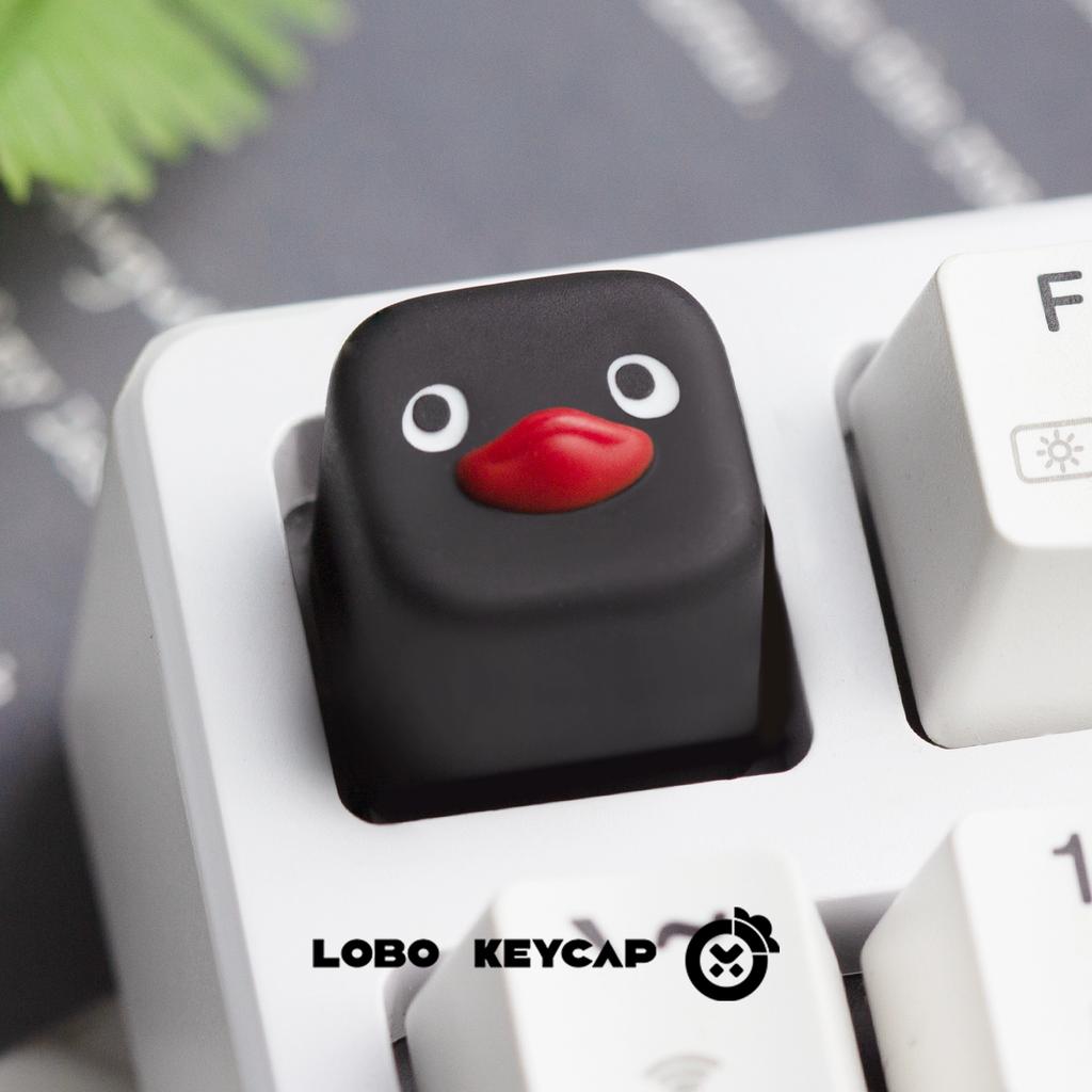 Lobo Pingu Penguin Custom Keycup Cute Anime Peripheral Keyboard Accessories Pvc Machine Keyboard Replaceable Gift For Friend