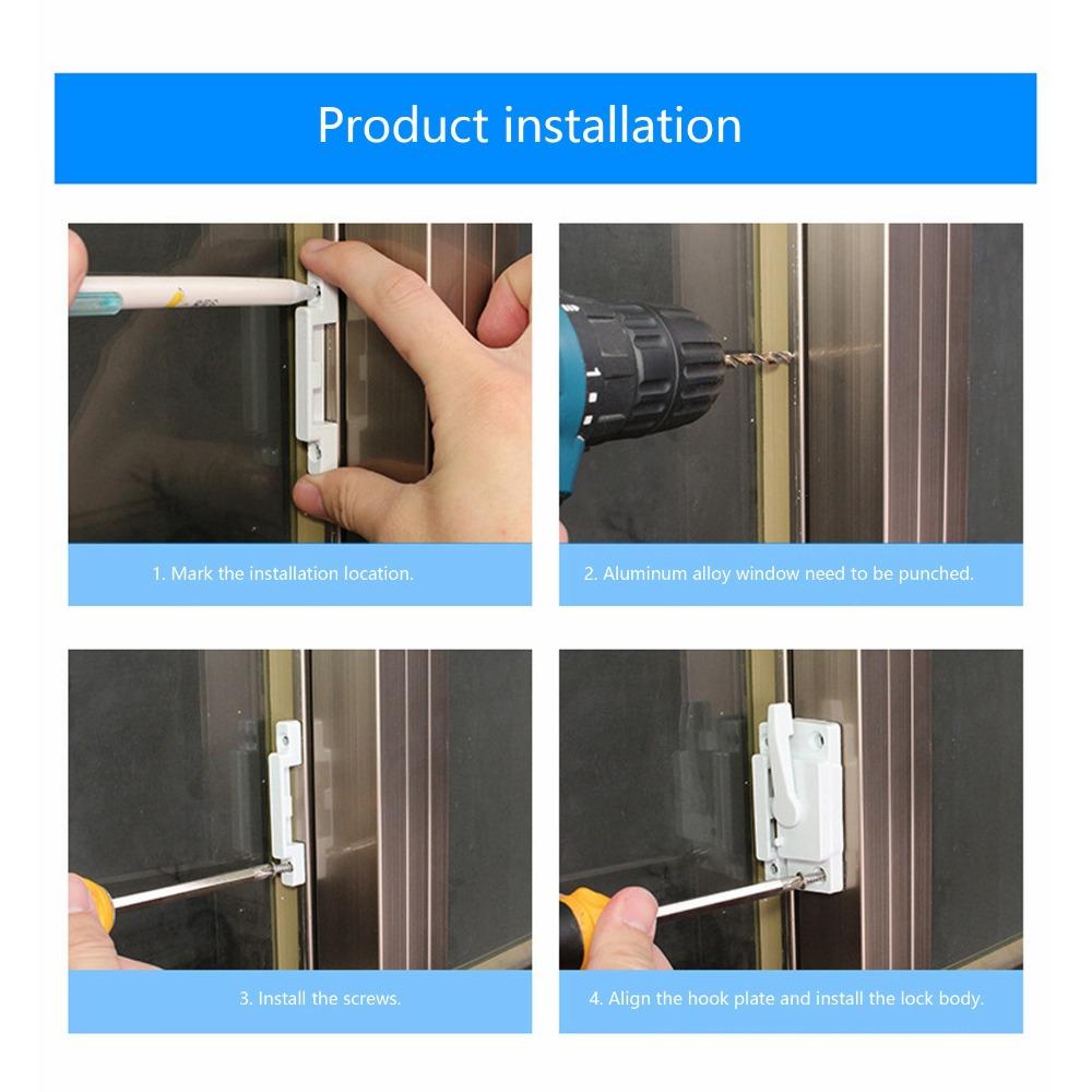 Multifunctional Sash Lock Aluminum alloy Window Sash Lock Accessories Window Lock Office