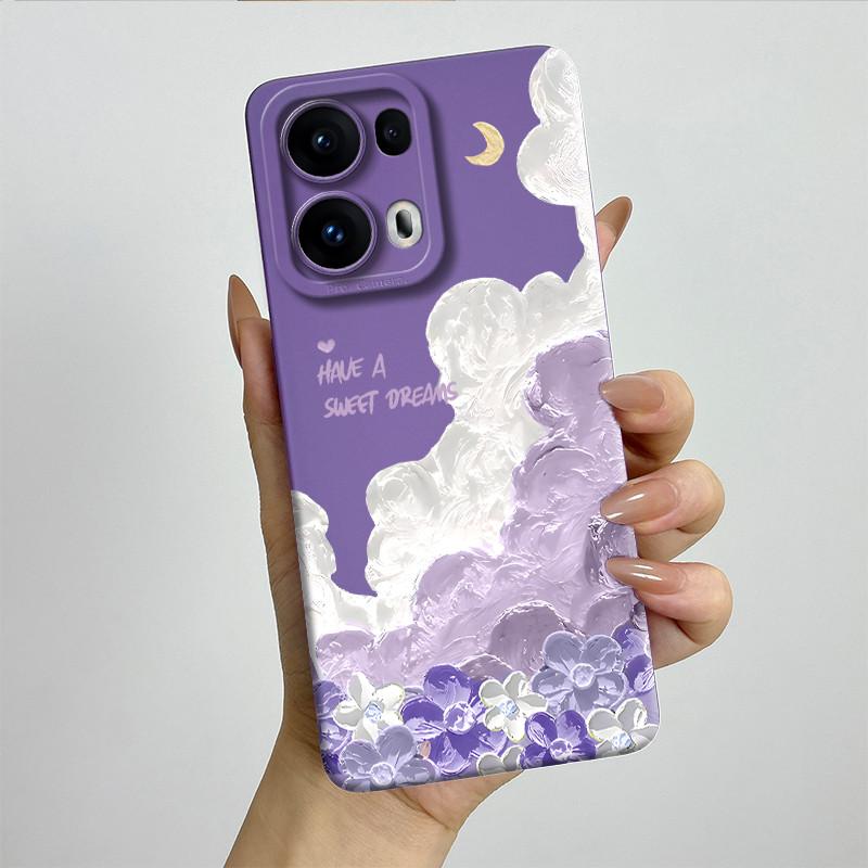 For OPPO Reno 13 Pro CPH2697 Coque Reno 13Pro 5G Soft Silicone Phone Case Sweet Painted Cartoon Bumper Funda Printed Back Cover