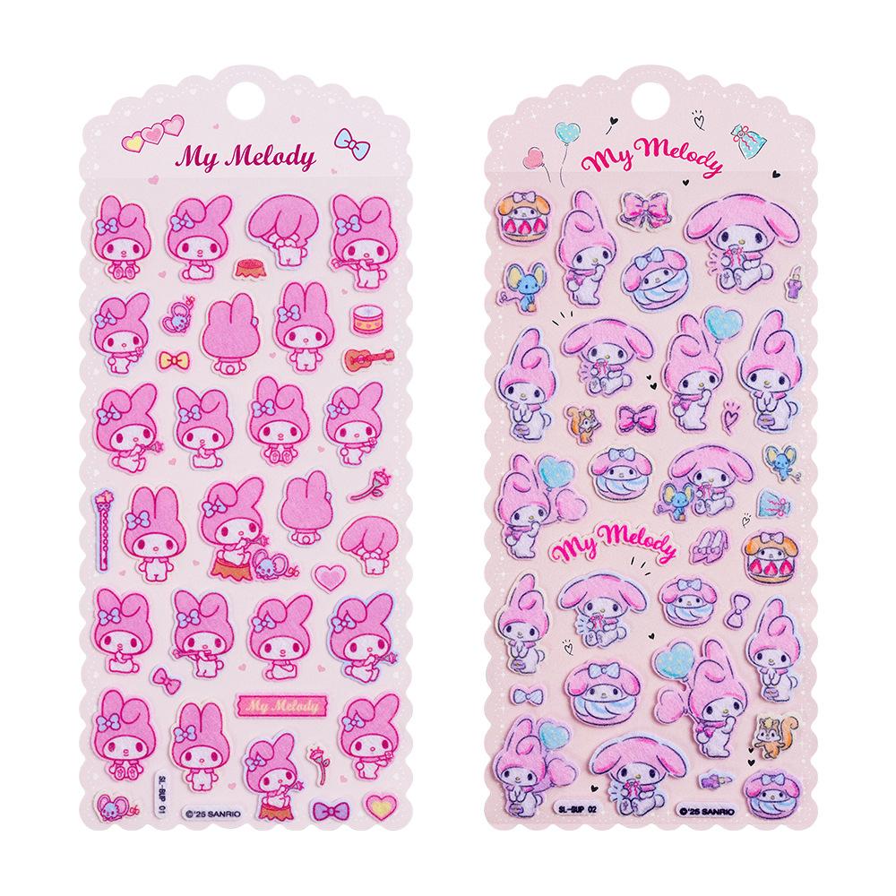 Новые Sanrio 3D Объемные Милые Наклейки Хелло Китти Куроми Мелоди Декоративные Чашки Книга Творческие Награды Пузырьковые Наклейки