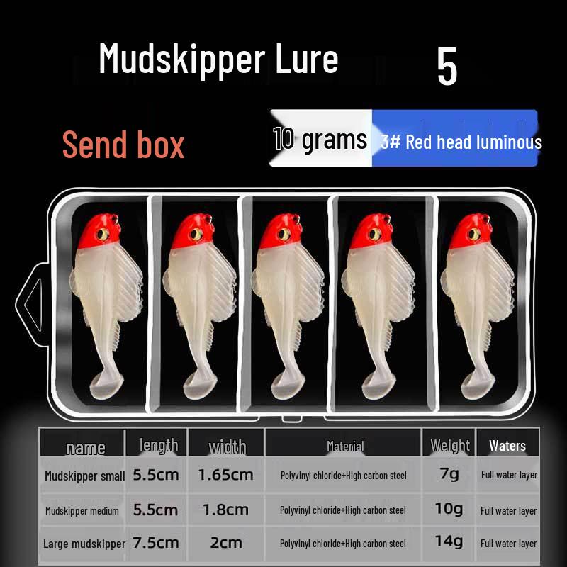 Мягкая приманка Mudskipper T-Tail с защитой от зацепов для ловли окуня, сома, черной рыбы и мандаринки