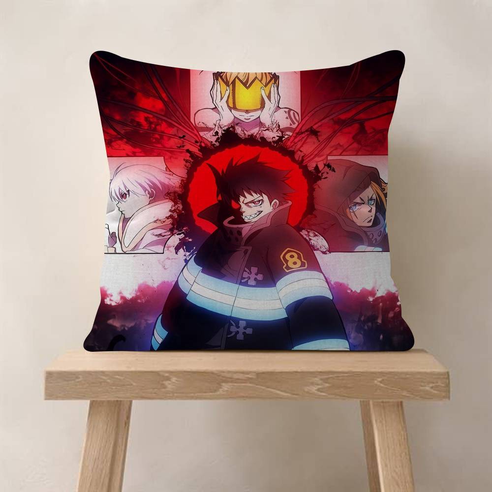Comics FFire Force Anime Cushion Cover Decorative Pillow Sofa Home Decor Case Pillow Cases