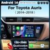 Android 14 Carplay автомобильное радио для Toyota Corolla Auris E180 2017 2018 2019 мультимедийный видеоплеер навигация GPS стерео 2Din DVD