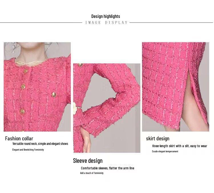 Осенне-зимний двухпредметный комплект: юбка и топ цвета 'розовый красный'