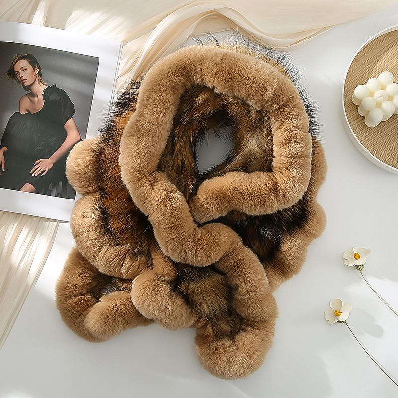 Новый женский зимний шарф из натурального меха кролика Рекс, шаль, теплый мягкий шарф из меха серебристой лисы, женская мода, пончо из 100% натурального меха кролика Рекс