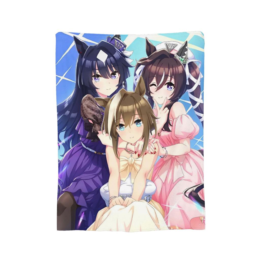 Umamusume Pretty Derby Anime Blankets Velvet All Season Multifunction Super Soft Throw Blanket for Bed Office Bedspreads