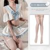 Sailor Clothes Cosplay Sexy Erotic Extreme Costume Erotic Exposure Women Short Sleeves JK Cute Ribbon Small Breasts Micro Mini Skirt Light Blue White