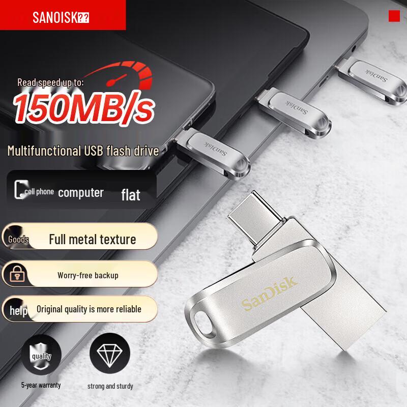 SanDisk 512 ГБ Type-C USB 3.2 Двухдисковый DDC4