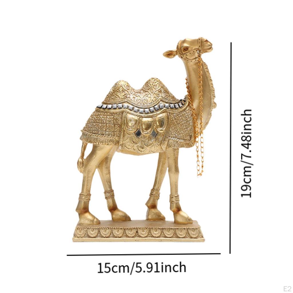 Camel Statue Animal Figurine Centerpiece Home Decor Art Crafts Middle Eastern Ornament Resin
