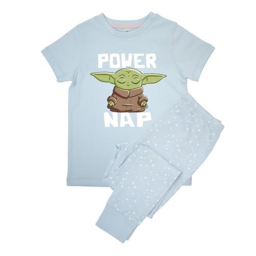 Star Wars Mandalorian Girls Power Nap Short-Sleeved Long Pyjama Set