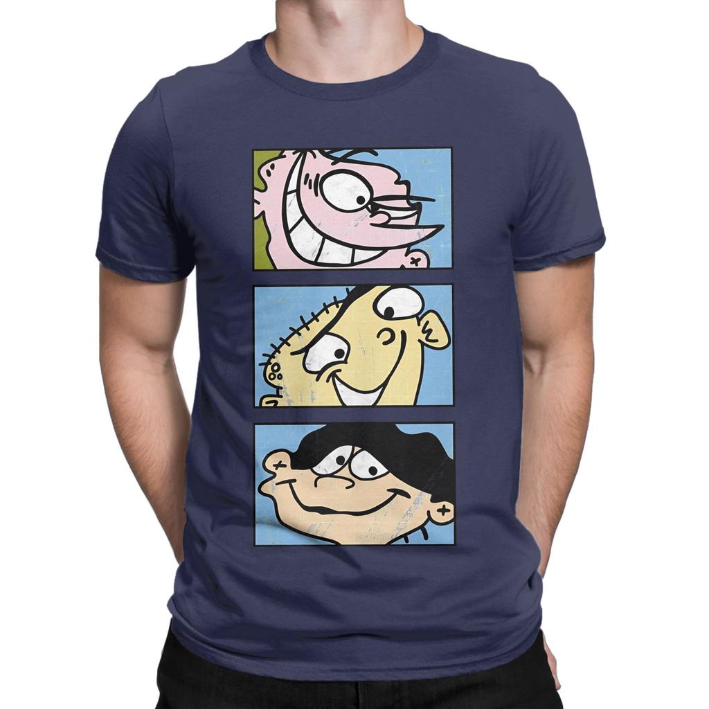 Ededd N Eddy Cartoon Retro Funny Tower Tshirt Summer Pure Cotton T Shirts For Unisex Hippie Casual Tee Shirt Short Sleeve Tops