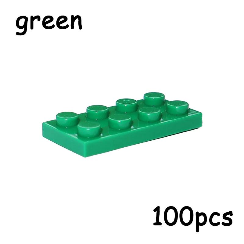 100 ШТУК Размер 2x4 Пластина с точками 3020 MOC Собираемые Частицы DIY Строительные Блоки 2*4 Фигурки Кирпичики Образовательная Креативная Игрушка для Ребенка