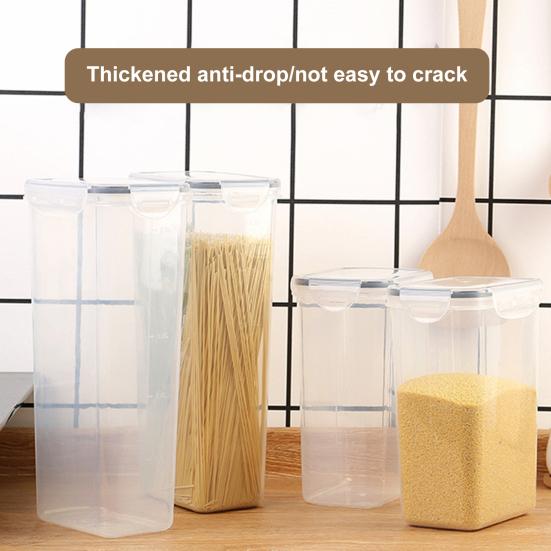 0,8 л/1,4 л/1,6 л/2 л/2,8 л прозрачные пластиковые банки для хранения герметичные влагостойкие прозрачные организованные контейнеры для хранения пищевых продуктов с широким горлышком