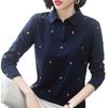 Women's Spring and Autumn Long Sleeve T-shirt Casual Large Size Standing Collar Long Sleeve