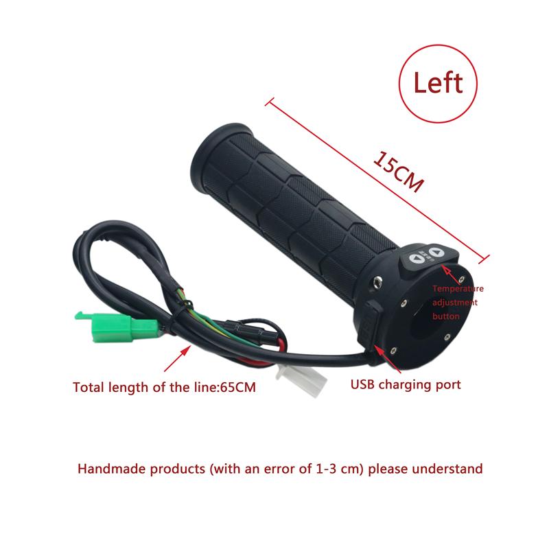 12 В 22 мм, горячие ручки для мотокросса, ручка с подогревом для мотоцикла, регулируемая дроссельная заслонка из мягкой резины, вертикальная электрическая ручка, ATV Bike