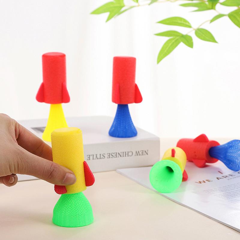 5 шт. Мини-прыжковые игрушки-ракеты с пружинами, пусковые установки для ракет с пружинами, настольные игры, сувениры для вечеринок, призы для класса, наполнители для мешков с подарками