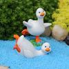 4 шт. Белая уточка садовые статуи смоляные фигурки уток ручной работы миниатюрное животное