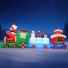 8.85FT Christmas Inflatable Toys LED Train Decoration Santa Claus Friends Supplies Home Ornament Festive Gift Xmas Yard Decor