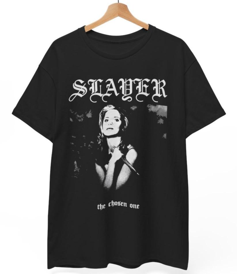 Футболка Slayer Баффи - Истребительница вампиров Металл Хоррор 90-е ТВ Унисекс