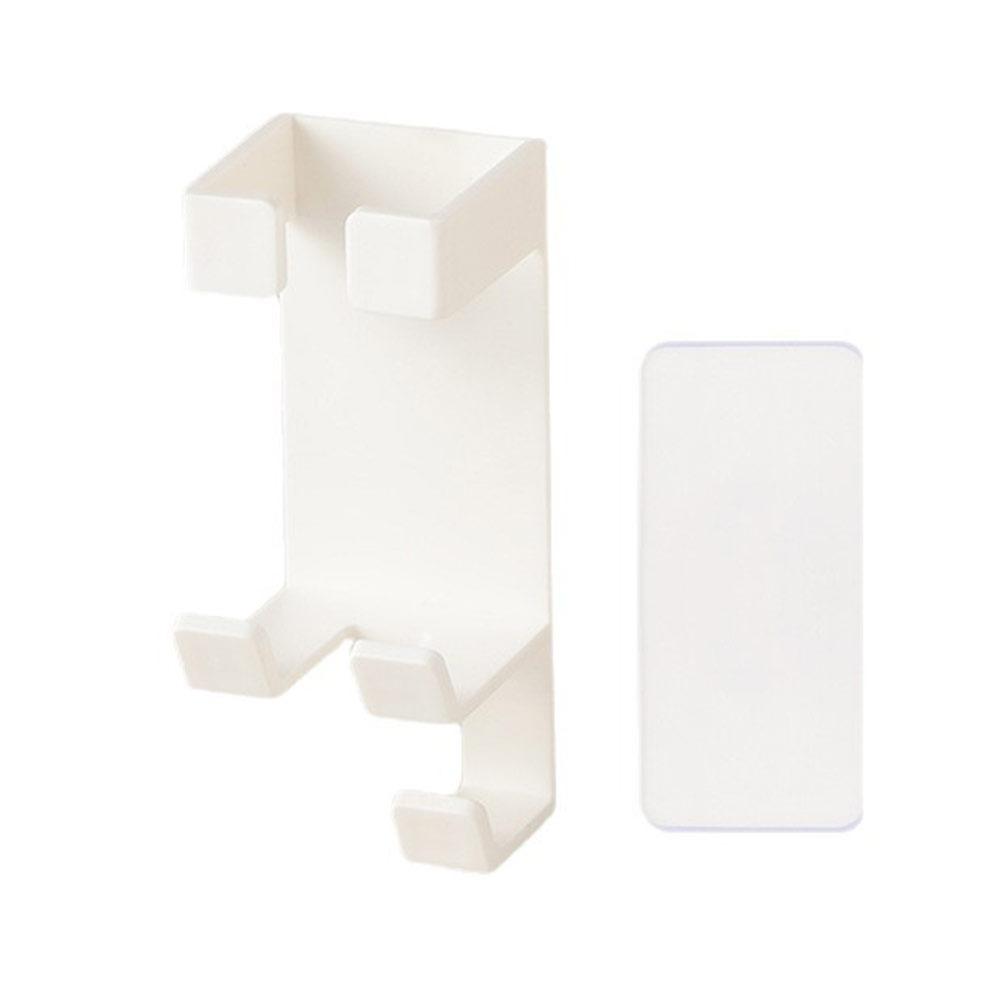 Настенная полка-органайзер для плойки, без сверления, с крючком, для фена, экономия места, держатель для плойки для ванной комнаты