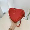 Fashion Heart Shape Crossbody Bags For Women New Solid Color Pu Leather Shoulder Bag Casual Ladies Handbags Designer Bags