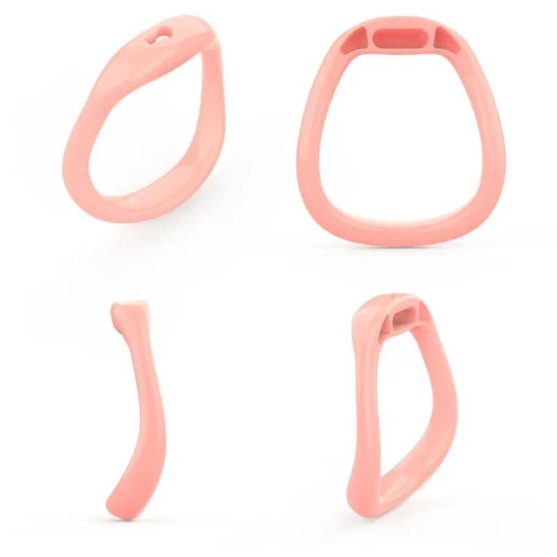 Реалистичная текстура вагины Клетка целомудрия – 4 размера Кольца для пениса для мужчин | Изогнутый замок для члена Бондаж-игрушка для сисси и гей-фетиш-игр