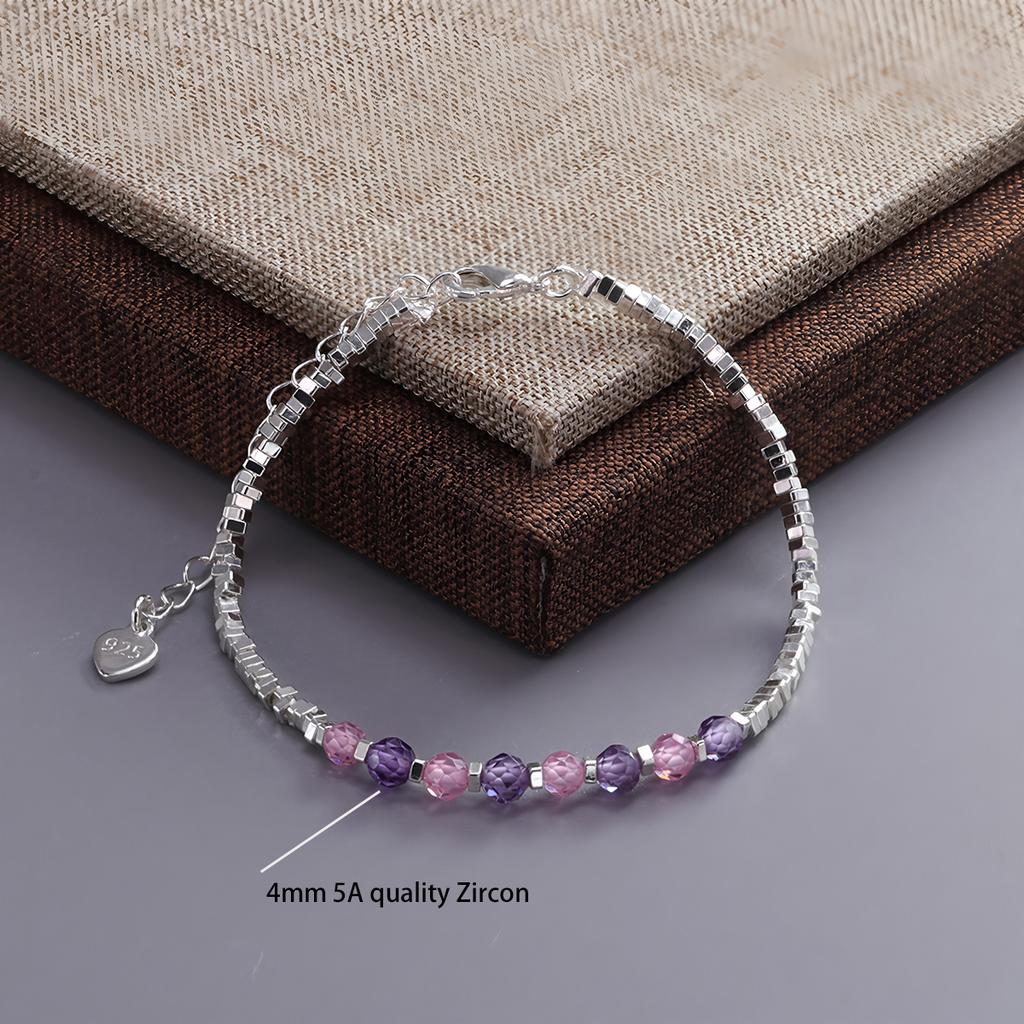 VENTFILLE 925 Sterling Silver Crushed Silver Strand Bracelet For Women Gift Irregular Trendy Jewelry Dropshipping Wholesale