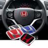 WDM2 Car Steering Wheel Emblem Badge Sticker for HONDA Jazz Fit Accord Civic CRV Odyssey City Jade Insight Elysion CRZ Accessories