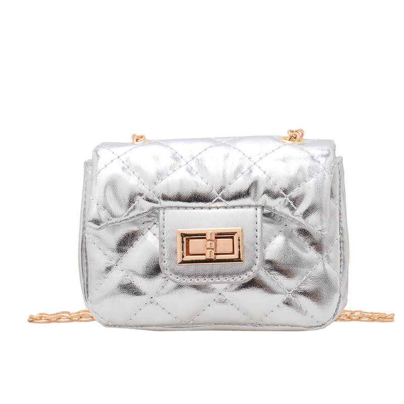 Children Fashion Pu Shoulder Bag With Embroidery And Quilted Design For Girls