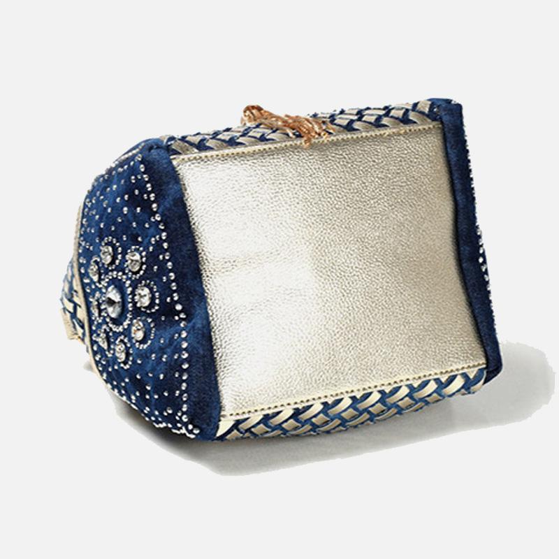 Дизайнерская тканая женская сумка Известный бренд со стразами Сумка на плечо Роскошные сумки Джинсовая сумка