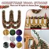 Christmas Garland Metal Twisted Wreath Hanging Garland Ornaments For Halloween Christmas Tree Party Supplies Indoor And Outdoor Decoration