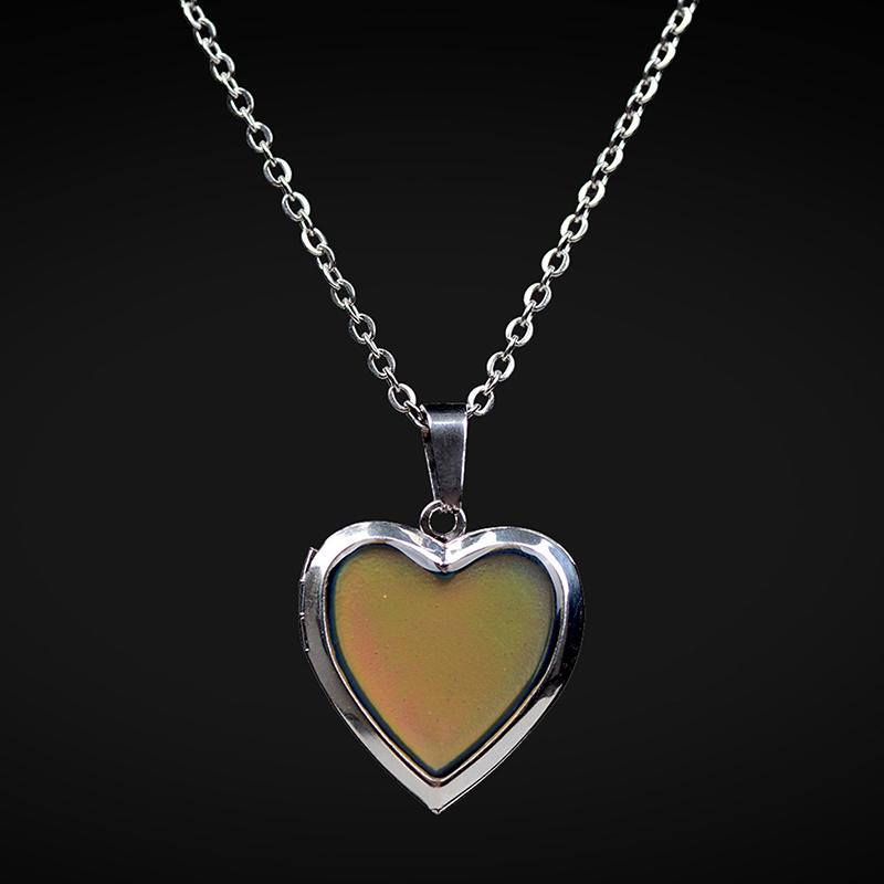 Mood Necklaces Heart Pendant Necklace Temperature Control Color Change Necklace