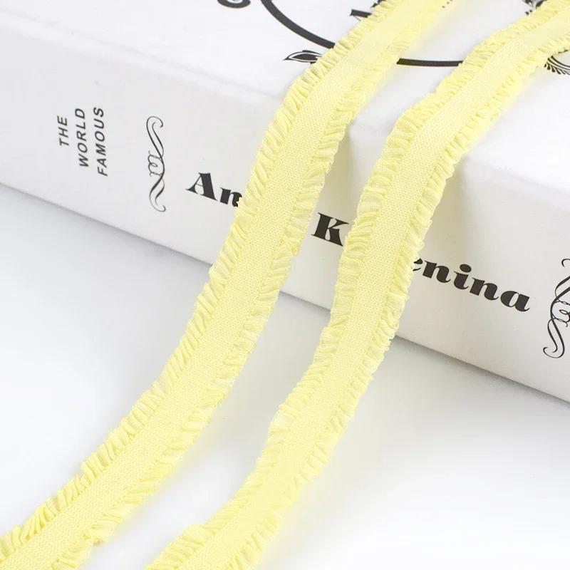 5/10 ярдов Meetee 12 мм эластичная лента с оборками, красочная плиссированная эластичная кружевная отделка, лента для головного убора, DIY швейные аксессуары для одежды