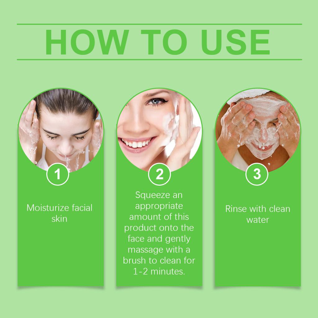 Aloe Foaming Facial Cleanser Moisturizing Gentle Cleansing Pores Refreshing Cleansing 100ml