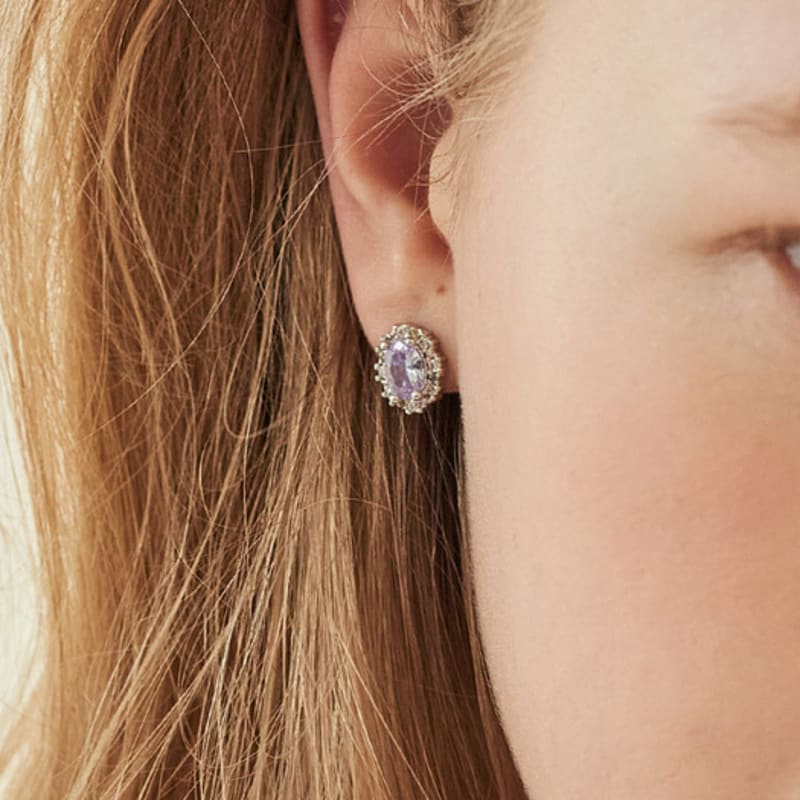 Серьги noonoo с фиолетовым светом