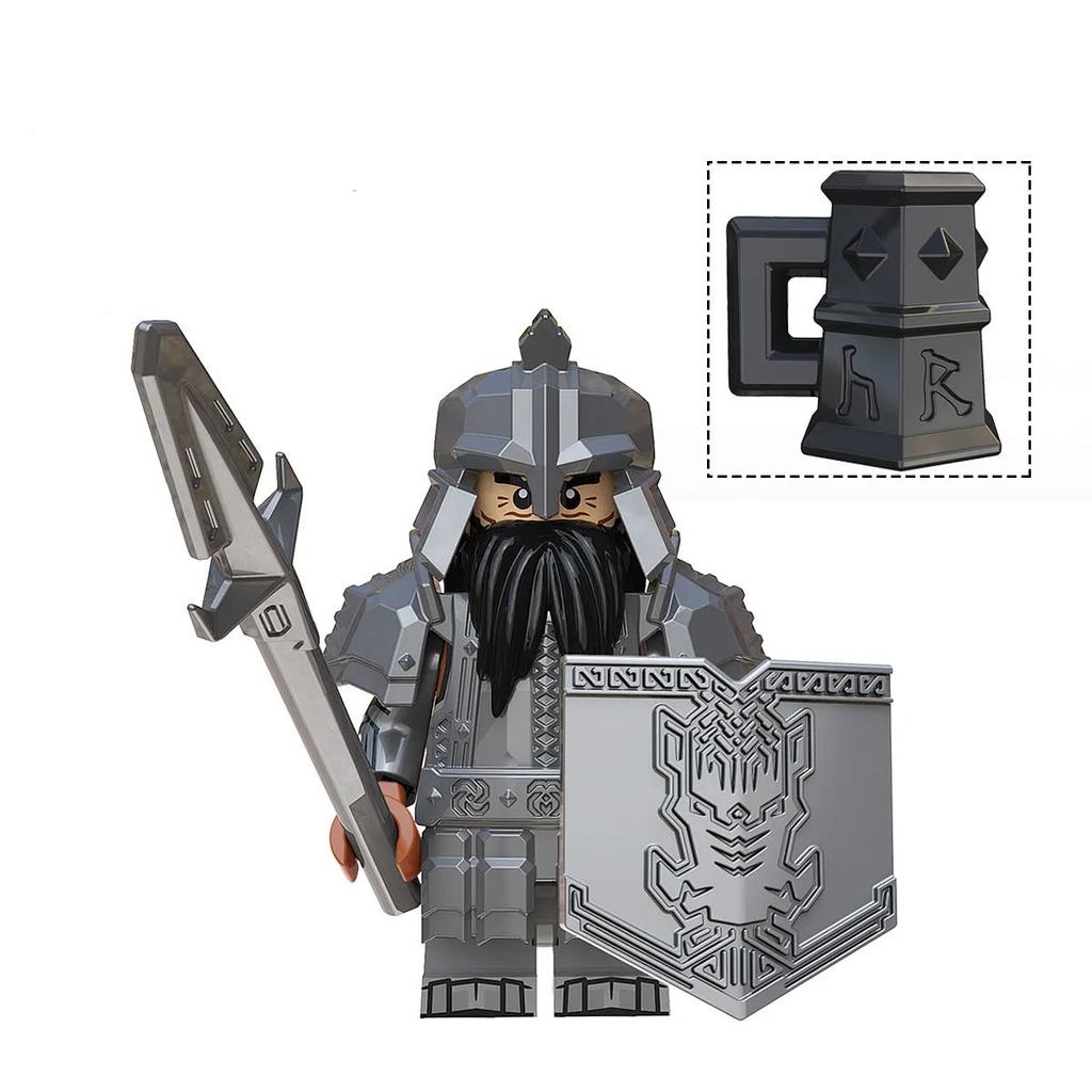 Dwarf Warrior Warrior Assembly Puzzle Building Blocks Minifigure Toys
