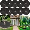 15pcs Non-woven Tree Cover Ring Tree Protection Mat, Tree Grass Mat, Tree Grass Protection Barrier Mat, Circular Fabric Tree Weed Eradication Barrier