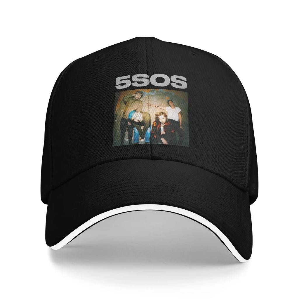 I Love 5SOS Punk Rock Baseball Cap Hip Hop 5SOS Sandwich Cap Unisex Style Adjustable Dad Hat Sport