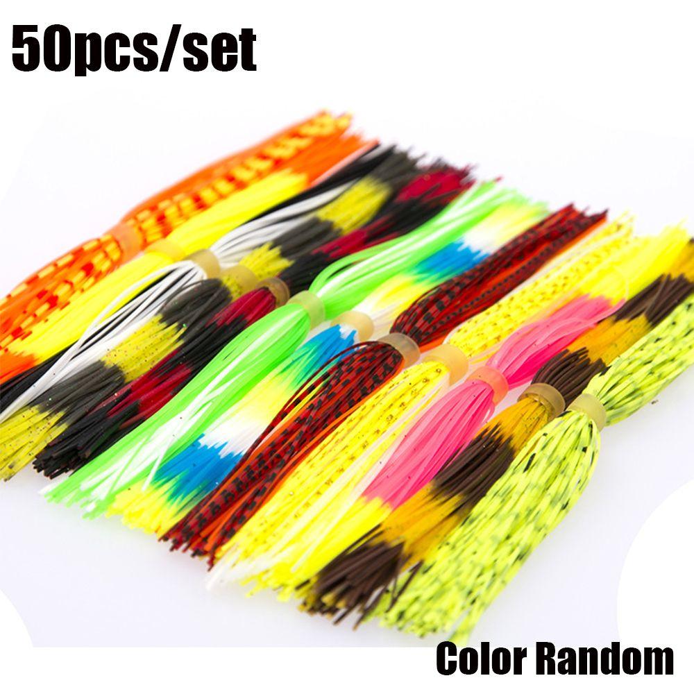 Pcs New Artificial Lifelike Jig Bait Soft Fishing Lures Beard Silicone Skirts Windless Rubber Squid
