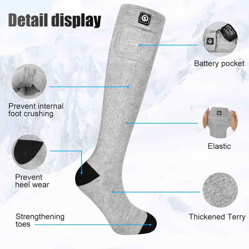 Savior Heat Battery Electric Heated Socks For Men Winter Warm Outdoor Sports Rechargeable Thermal Socks Foot Women For Cycling