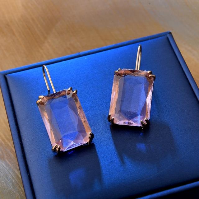 Ztech New Pink Series Crystal Beads Tassel Earrings for Women Girls Elegant Cute/Romantic Korean Style Statement Jewelry Brincos