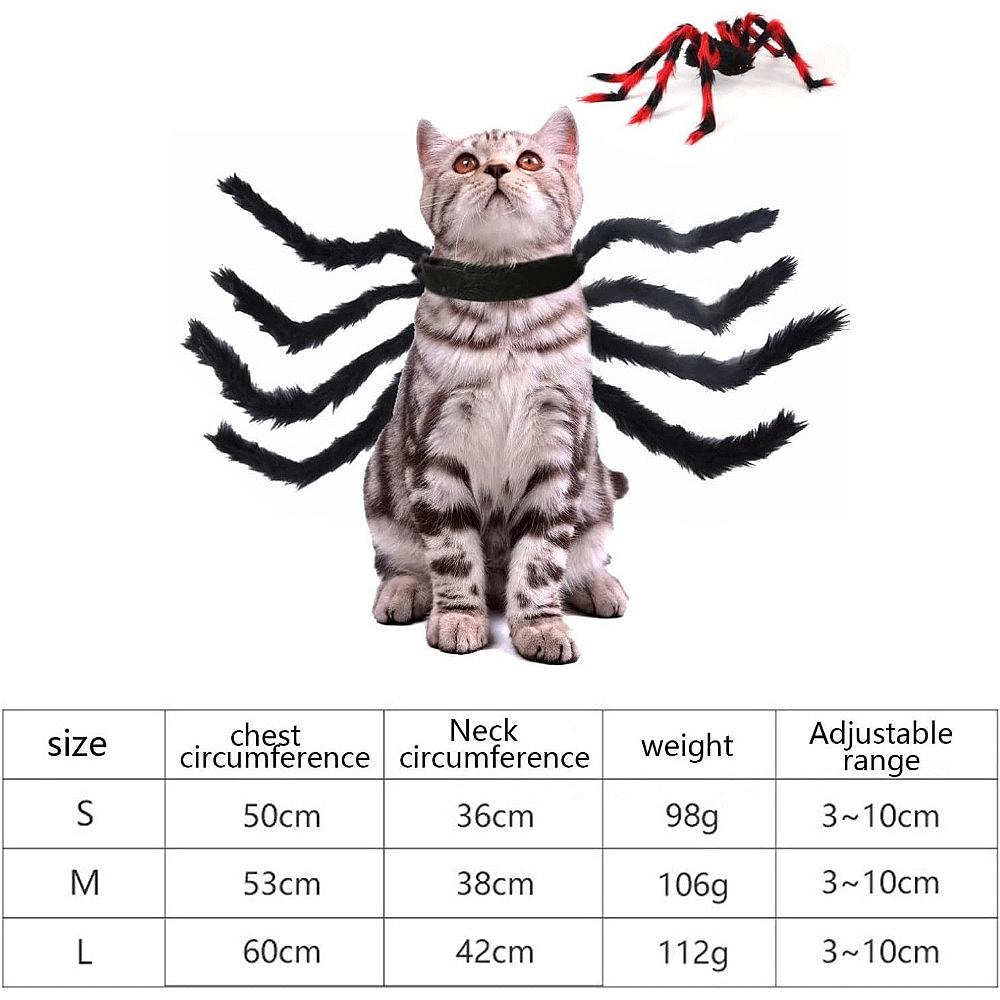 Pet Halloween Costume Plush Spider Costume Funny Giant Spooky Spider Costume Xmas Costume for Dog Cat Pet Cosplay Costumes