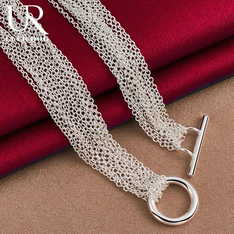 Женские многорядные модные свадебные украшения из стерлингового серебра 925 пробы в форме сердца