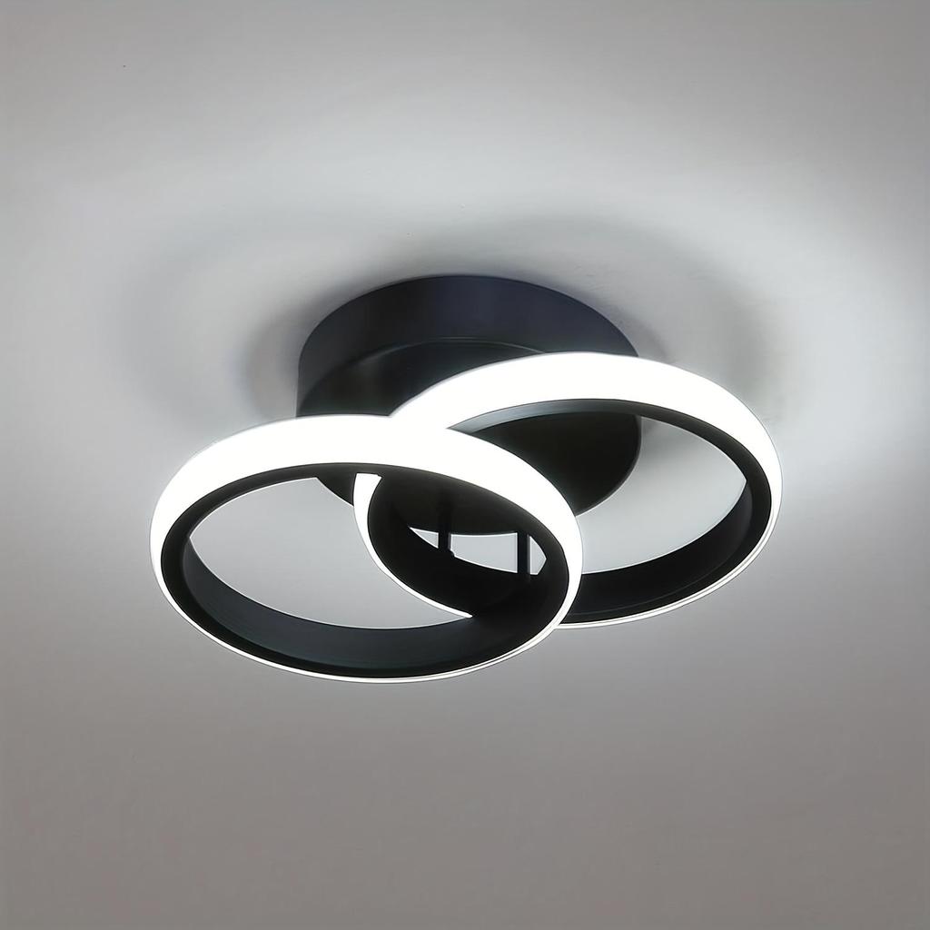 11,02-дюймовый светодиодный современный потолочный светильник с регулируемой яркостью, 3-цветная круглая современная люстра с затемнением, потолочная лампа для спальни, кухни, коридора, гардероба